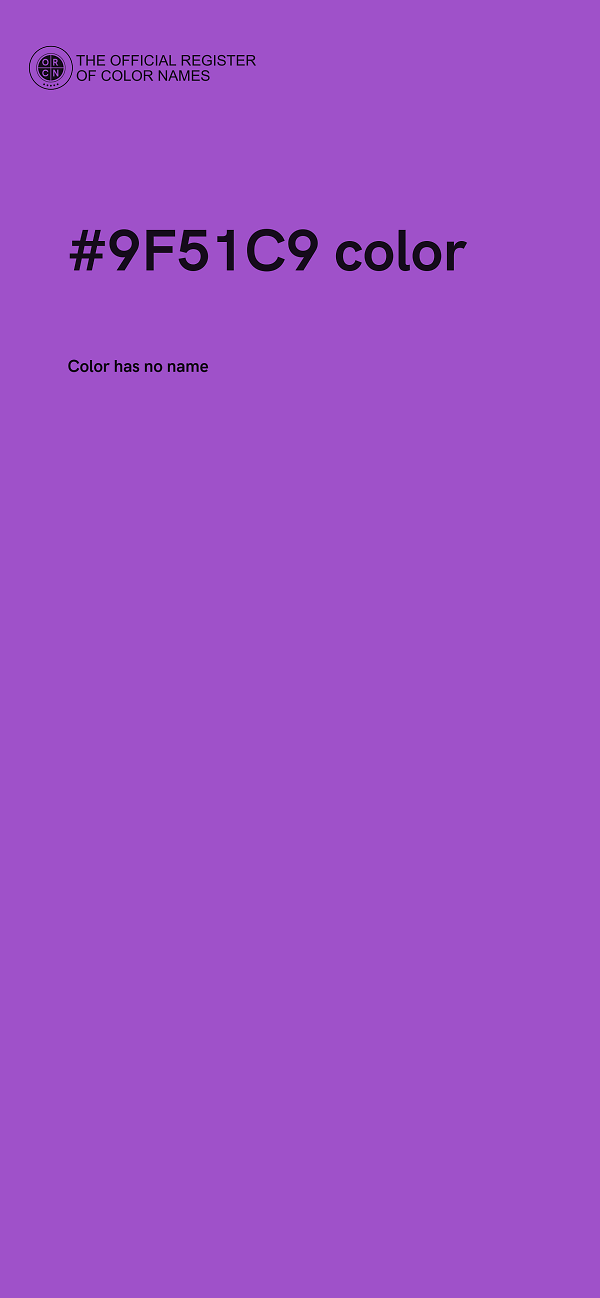 #9F51C9 color image