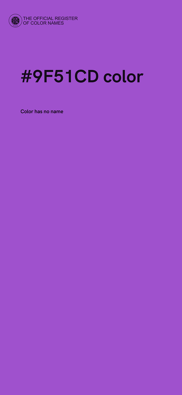 #9F51CD color image