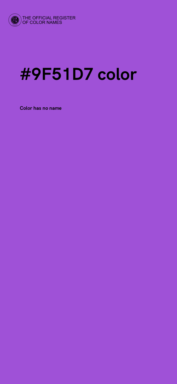 #9F51D7 color image