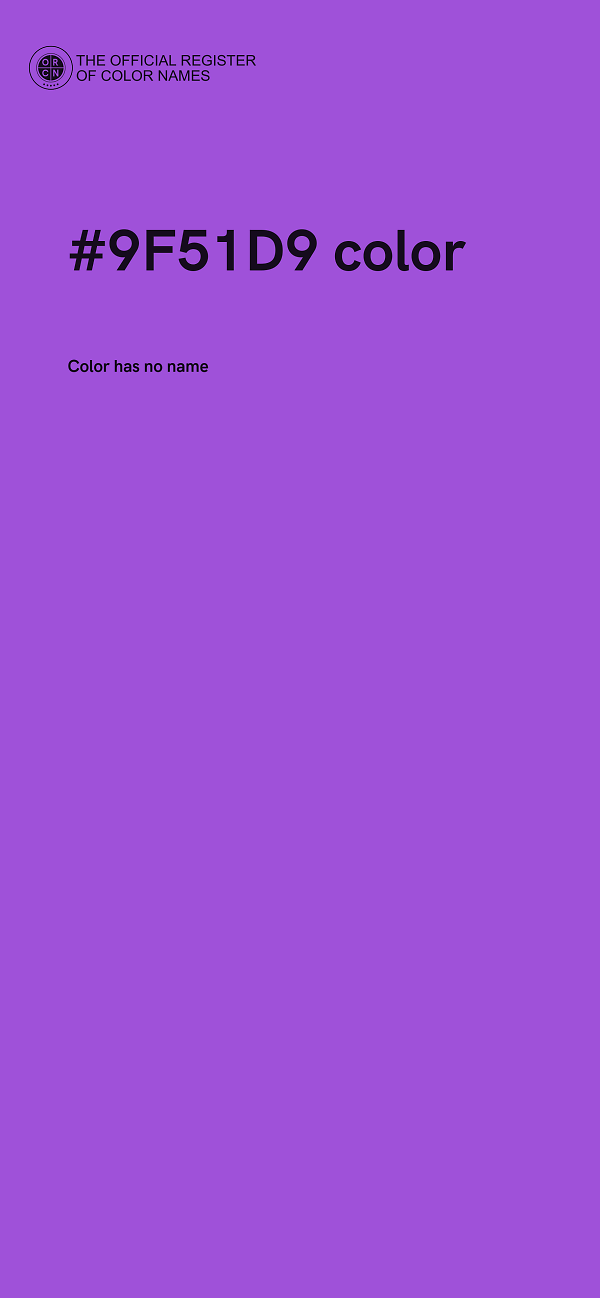 #9F51D9 color image