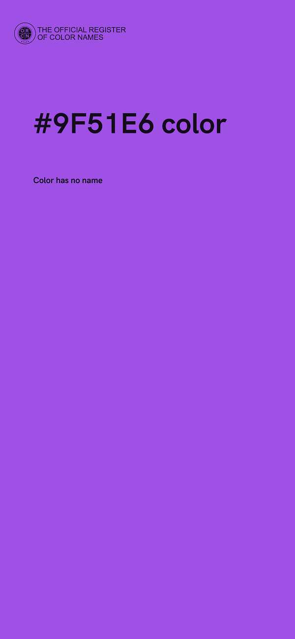 #9F51E6 color image