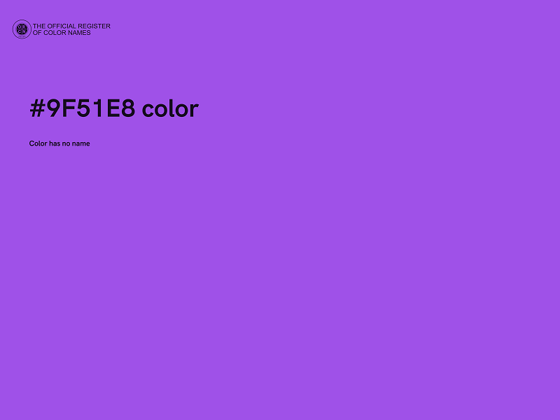 #9F51E8 color image