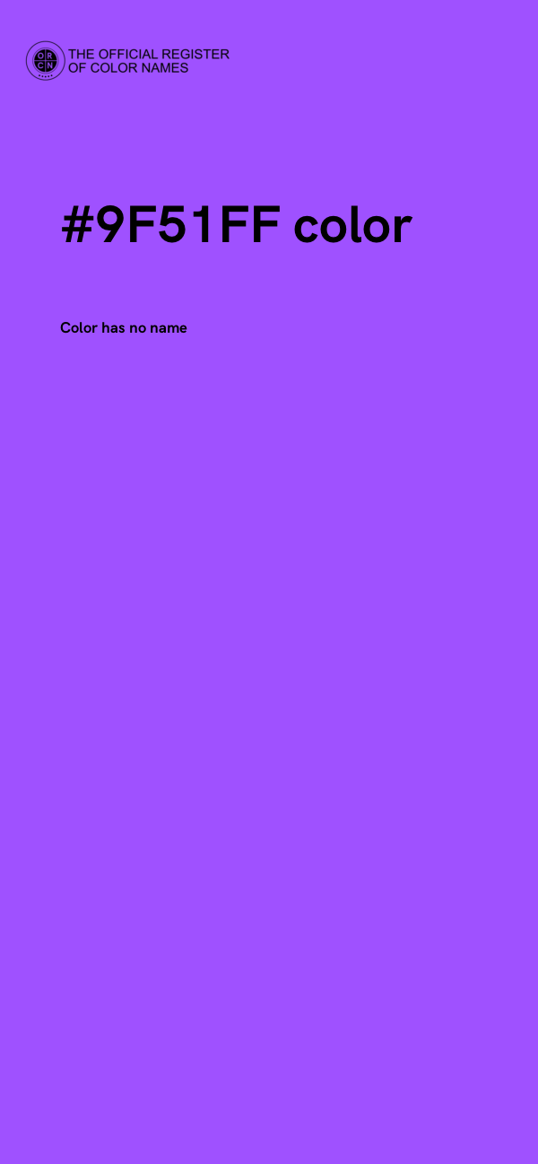 #9F51FF color image