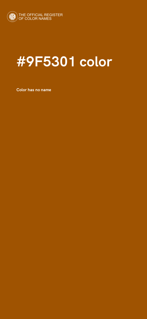 #9F5301 color image