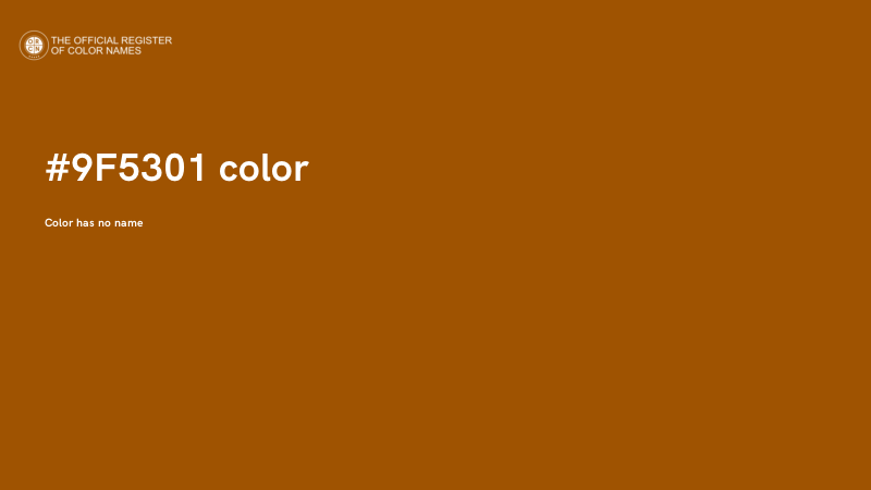 #9F5301 color image