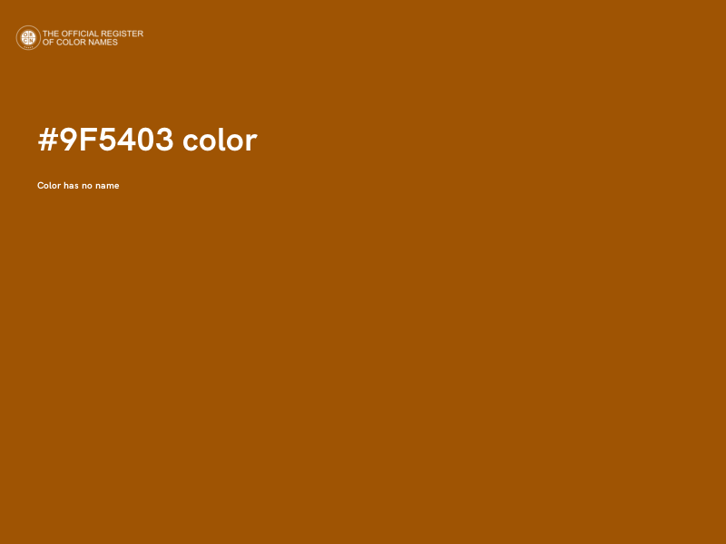 #9F5403 color image