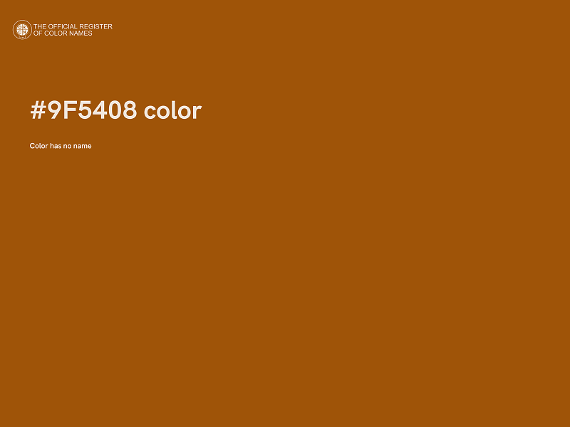 #9F5408 color image
