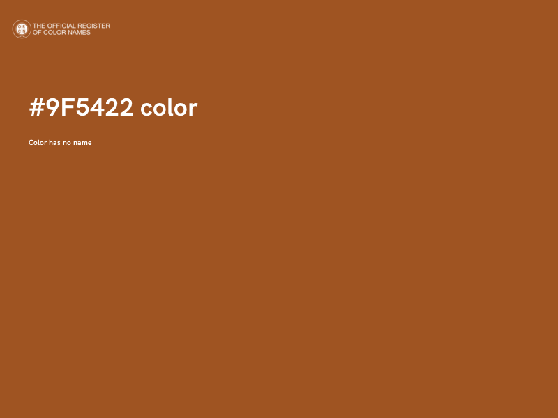 #9F5422 color image