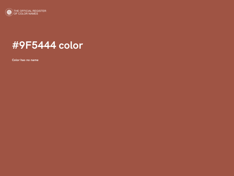 #9F5444 color image