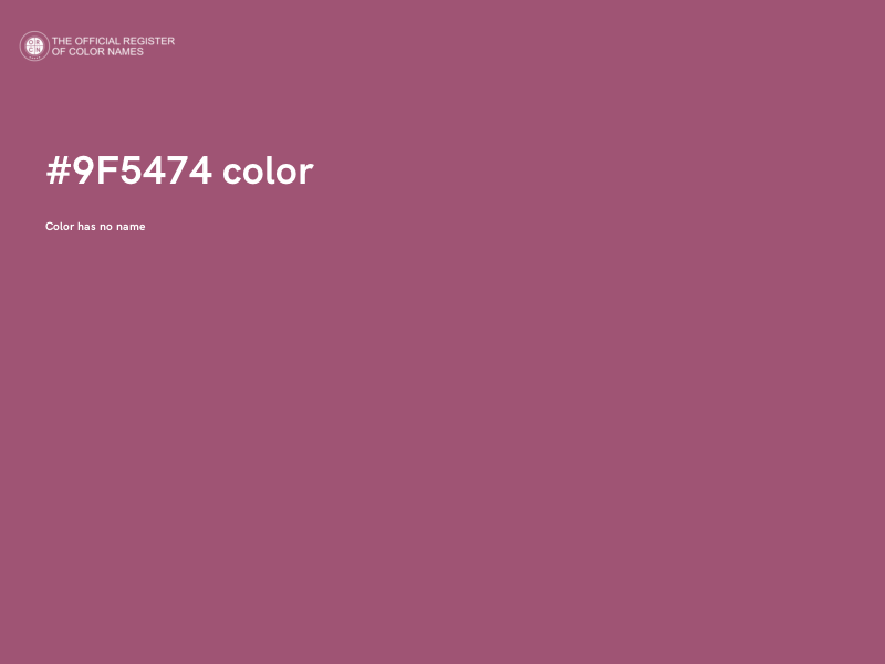 #9F5474 color image