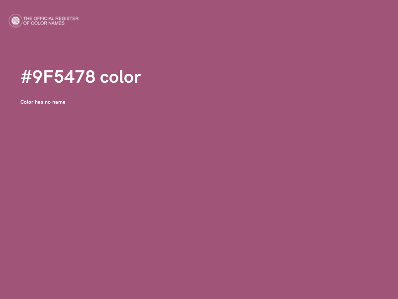 #9F5478 color image