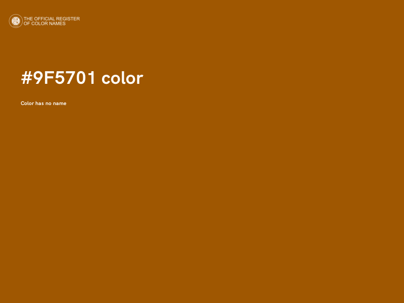 #9F5701 color image