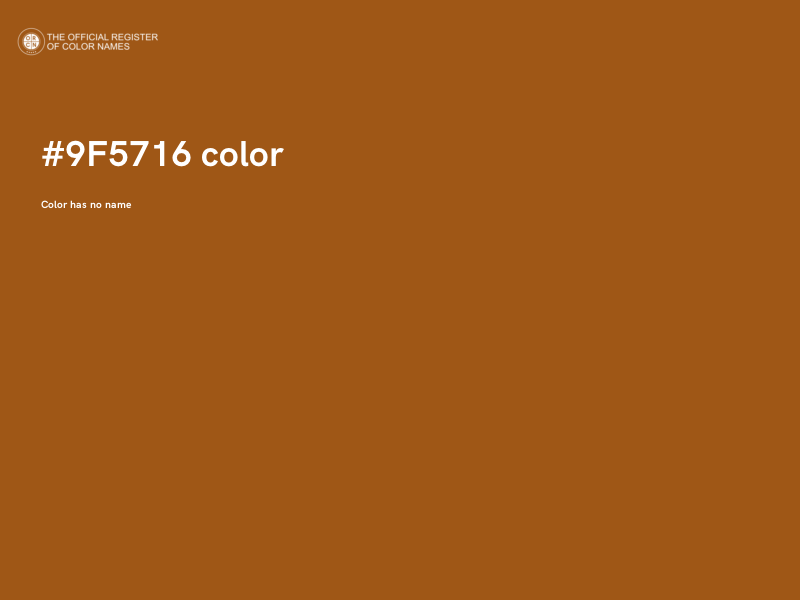 #9F5716 color image