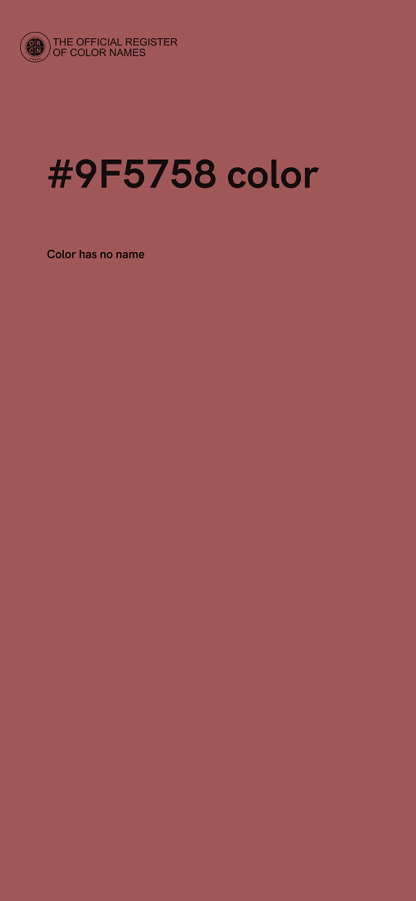 #9F5758 color image