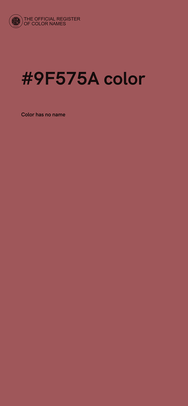 #9F575A color image