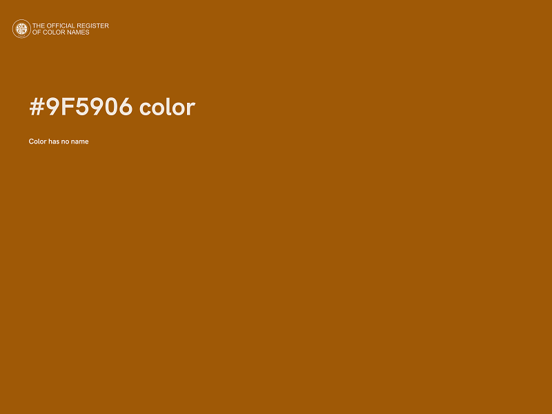 #9F5906 color image