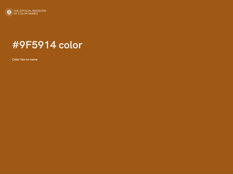 #9F5914 color image