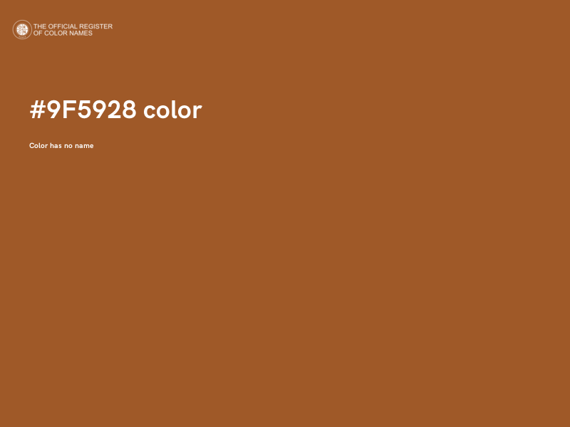 #9F5928 color image