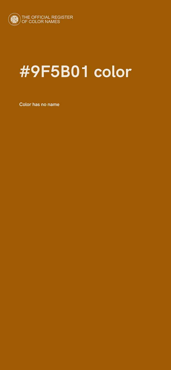 #9F5B01 color image