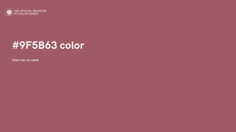 #9F5B63 color image