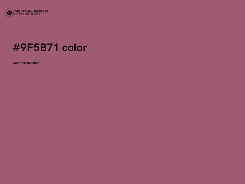 #9F5B71 color image