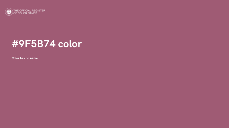 #9F5B74 color image