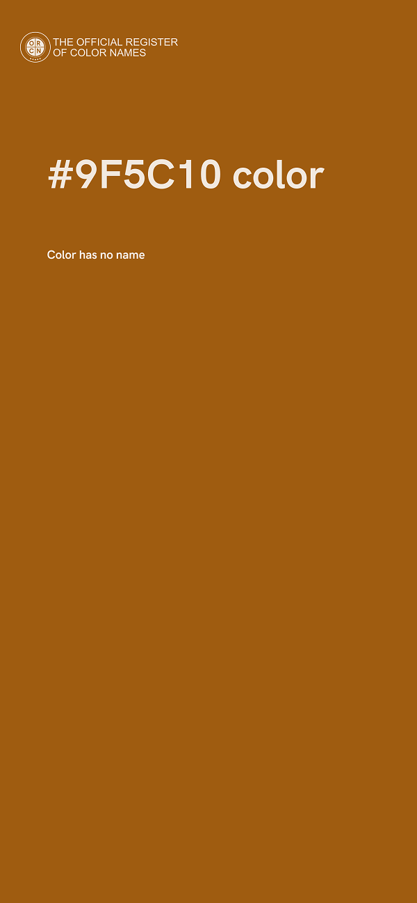 #9F5C10 color image