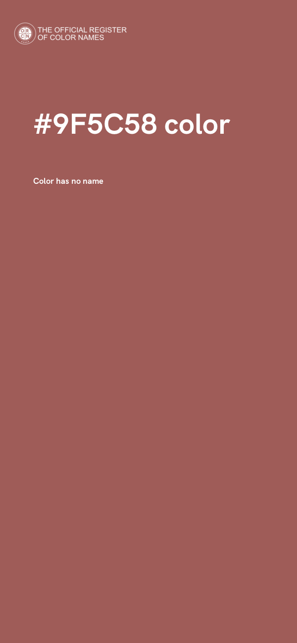 #9F5C58 color image