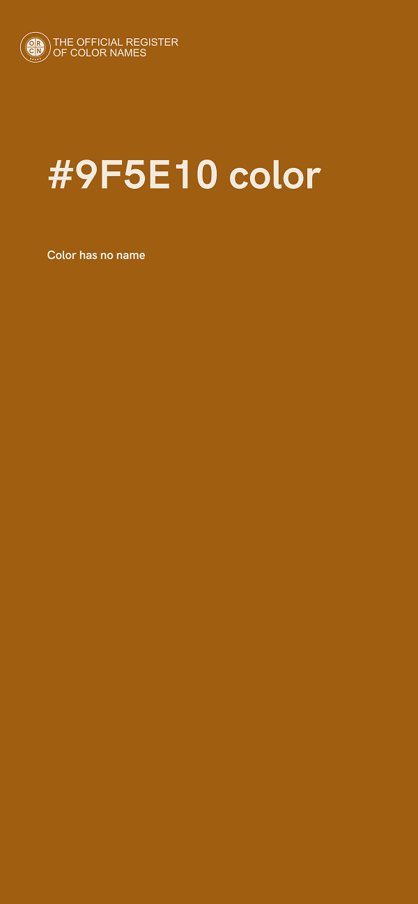#9F5E10 color image