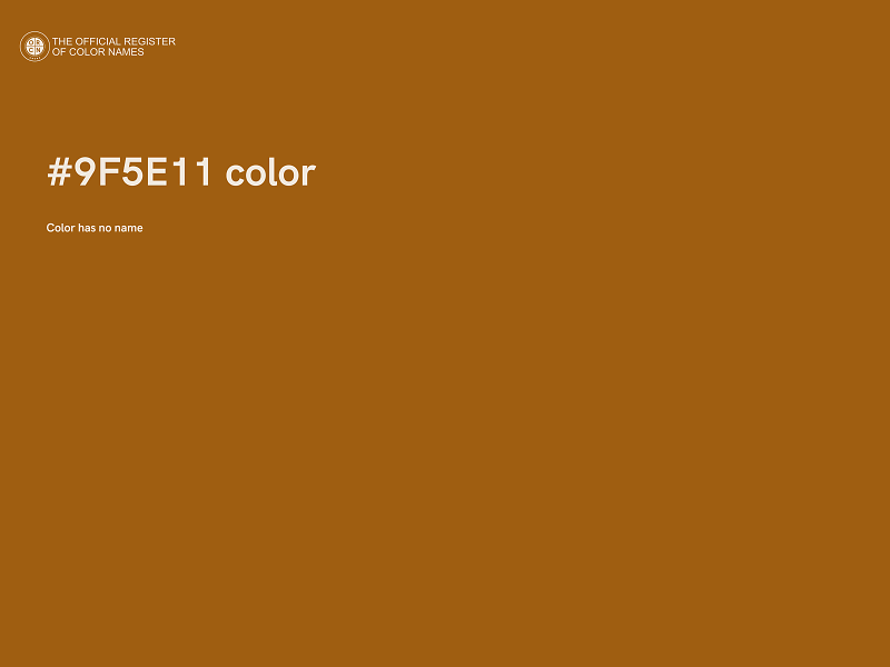 #9F5E11 color image
