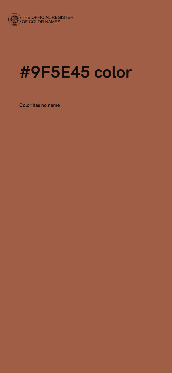 #9F5E45 color image
