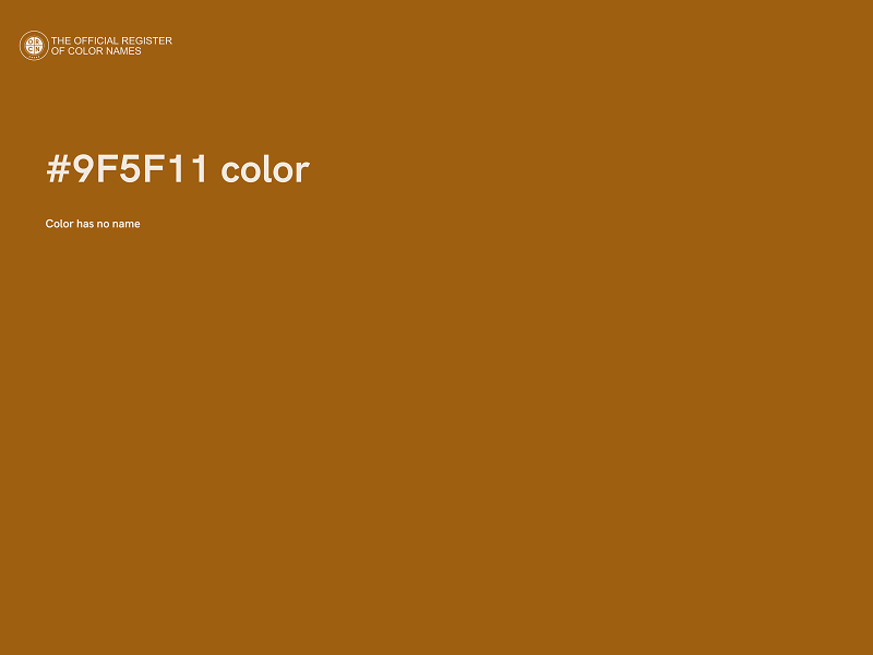 #9F5F11 color image