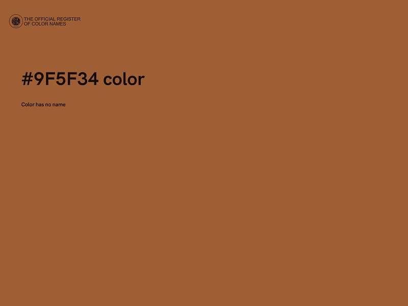 #9F5F34 color image