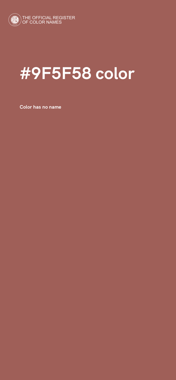 #9F5F58 color image