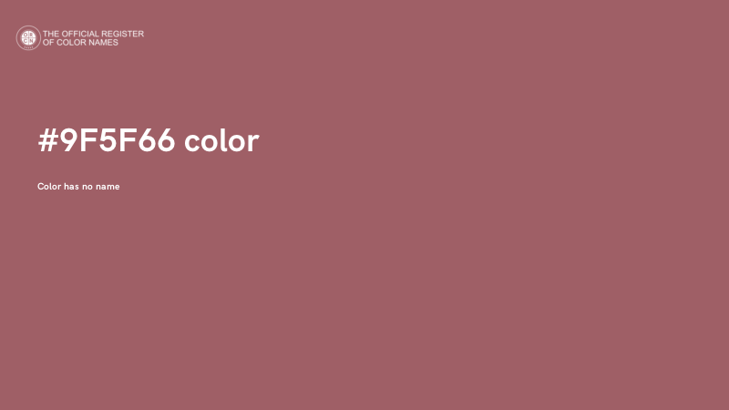 #9F5F66 color image