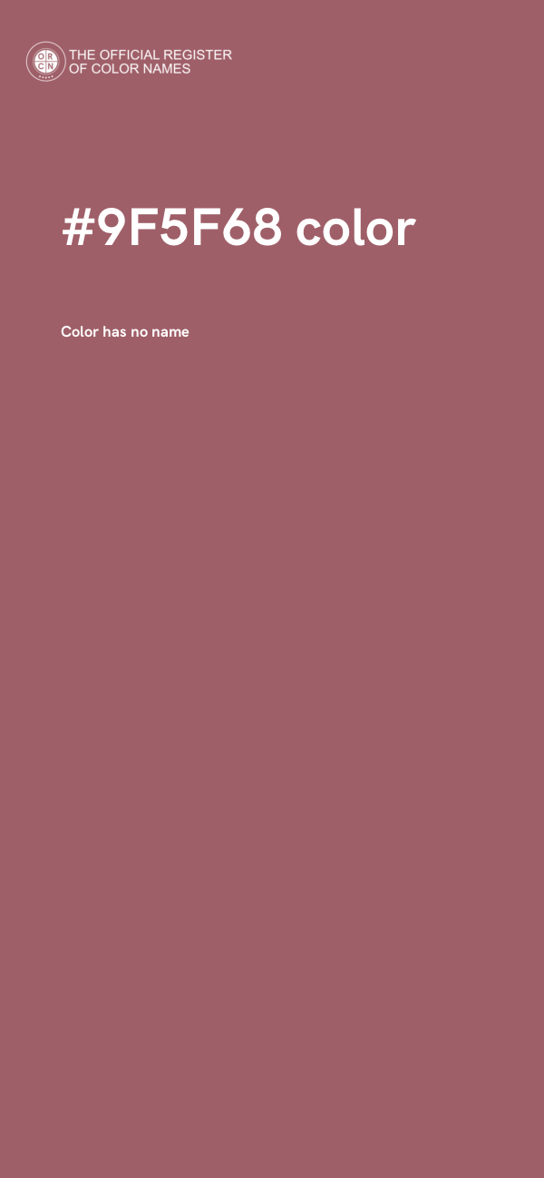 #9F5F68 color image