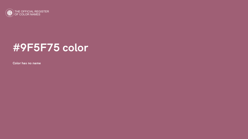 #9F5F75 color image