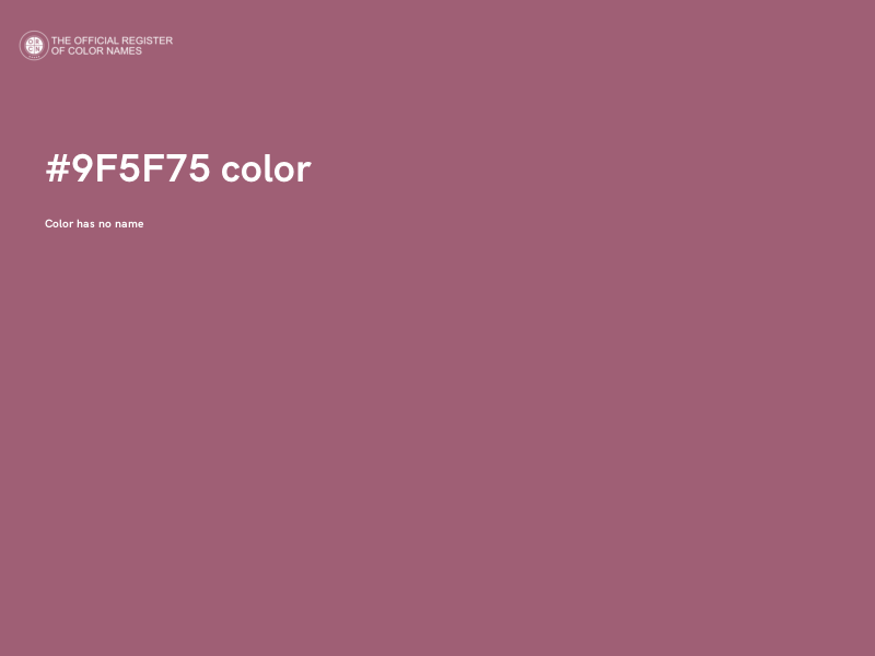 #9F5F75 color image