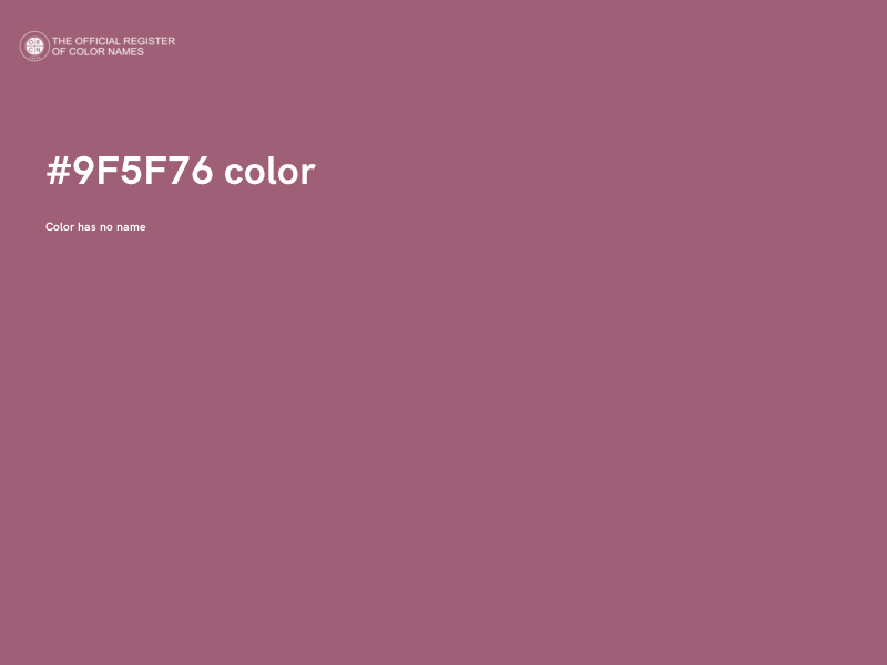 #9F5F76 color image