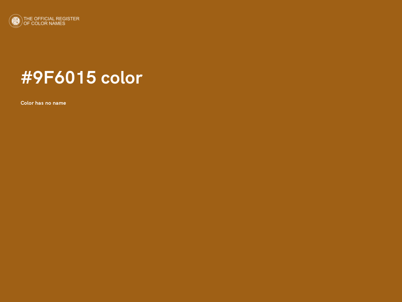 #9F6015 color image