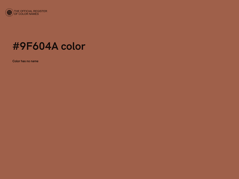 #9F604A color image