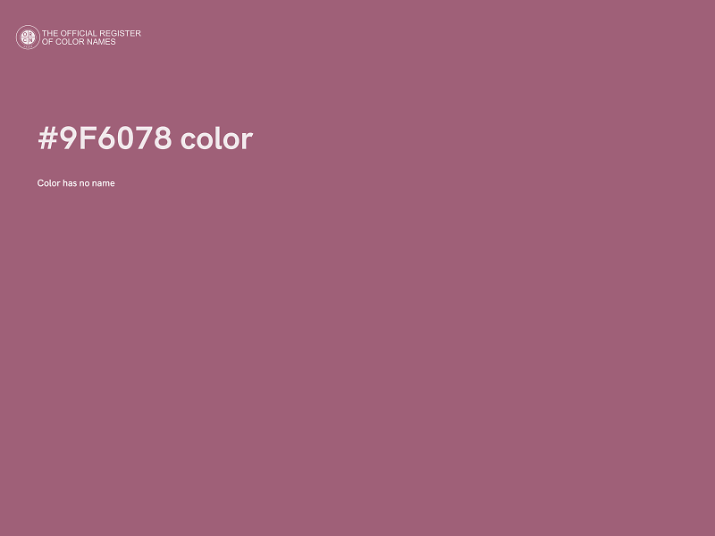 #9F6078 color image
