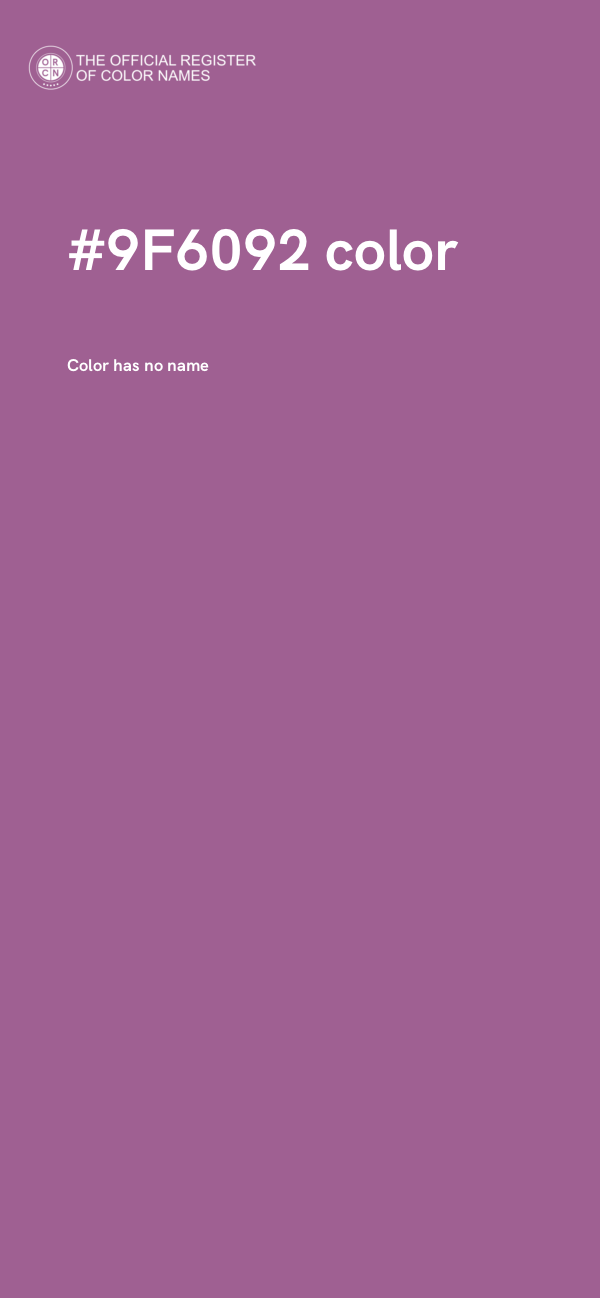 #9F6092 color image