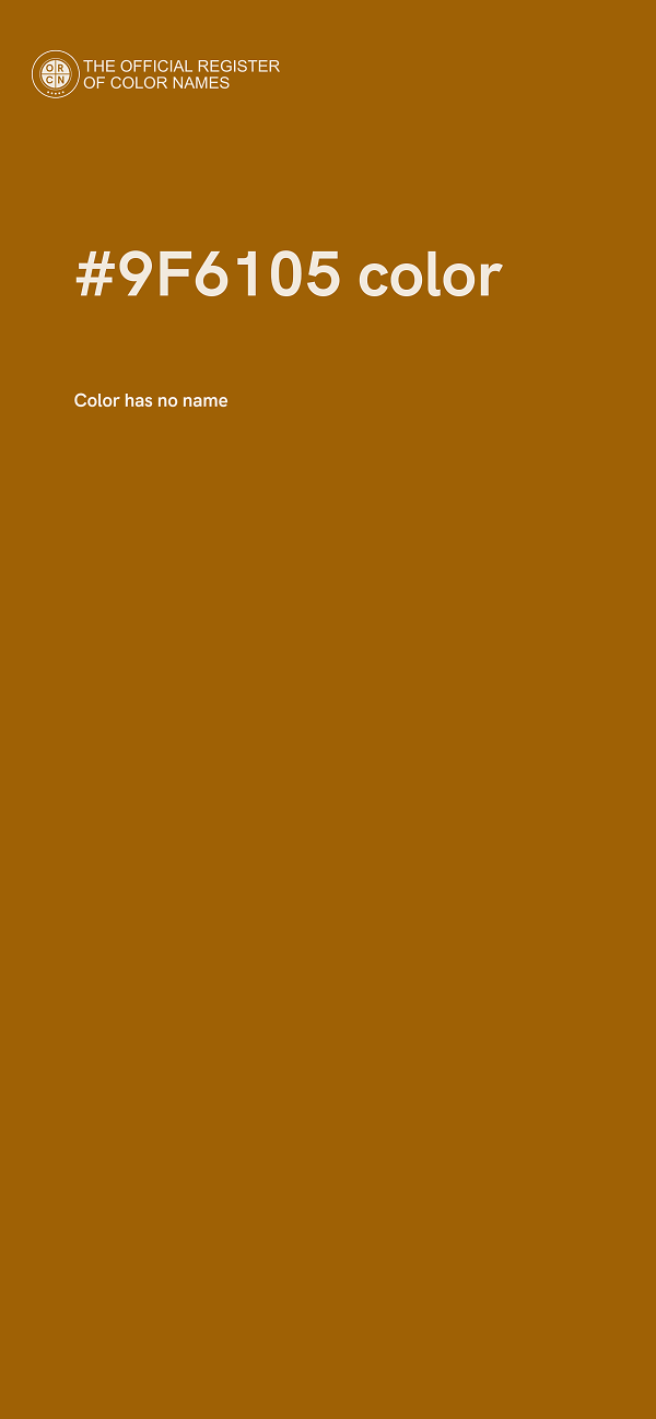 #9F6105 color image