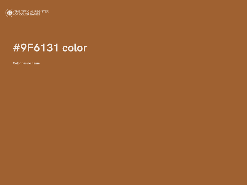 #9F6131 color image