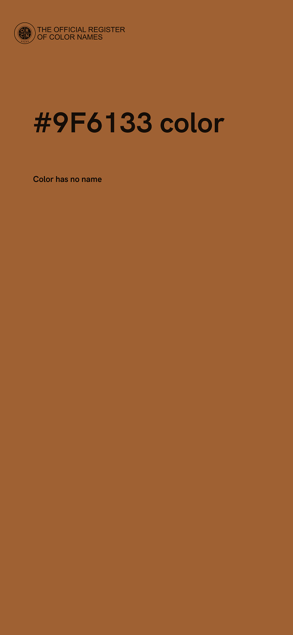 #9F6133 color image