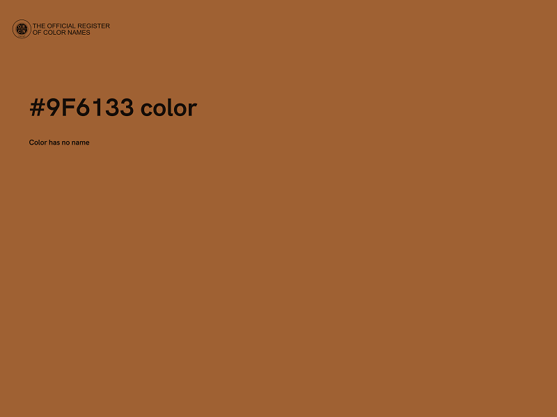 #9F6133 color image