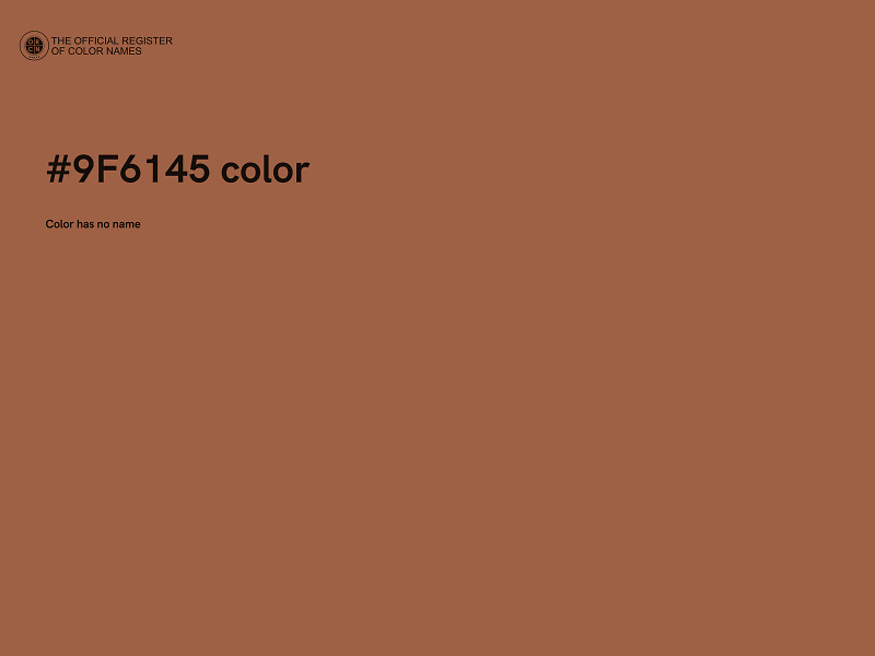 #9F6145 color image
