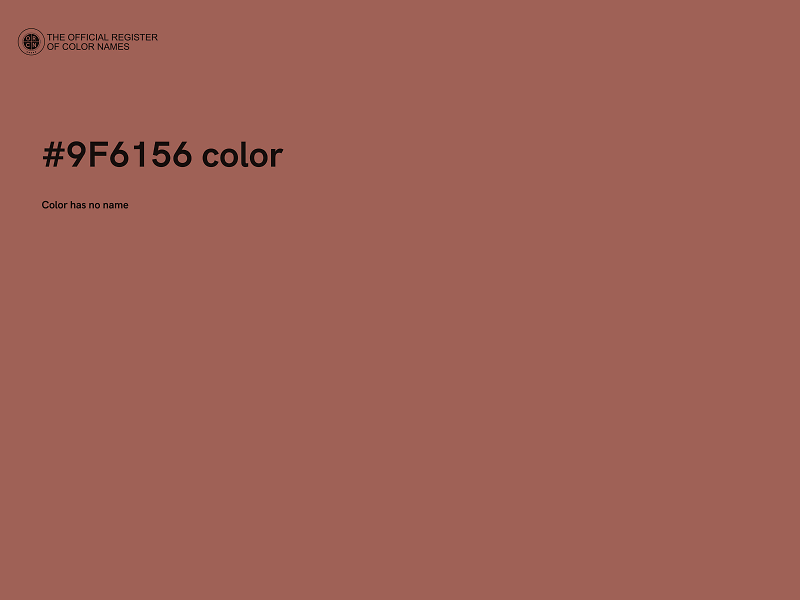 #9F6156 color image