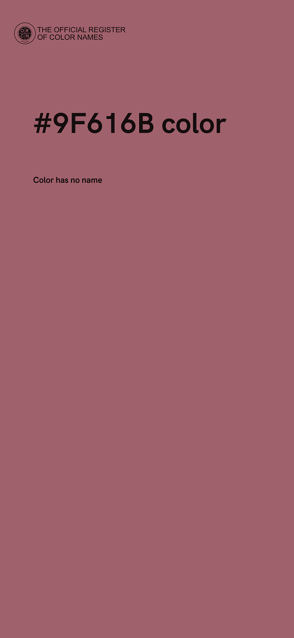 #9F616B color image